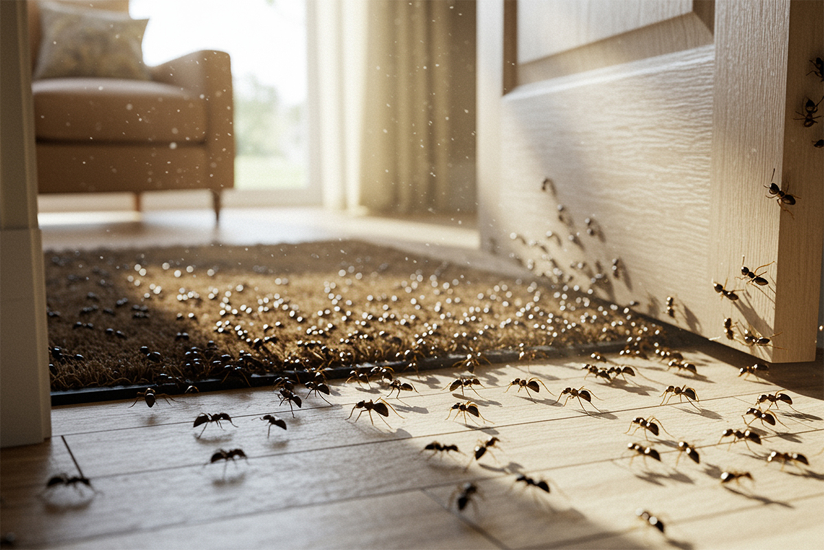Fourmis dans la maison.